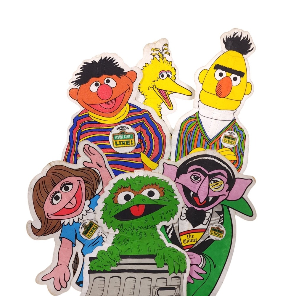 Vintage Sesame Street Felt Pennant‎ Lot 1980's